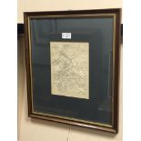 A FRAMED MAP OF EDINBURGH AND A MAP OF FLODDEN