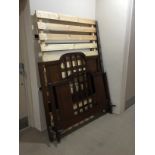 A MAHOGANY DOUBLE BEDSTEAD