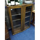 AN ART DECO OAK BOOKCASE