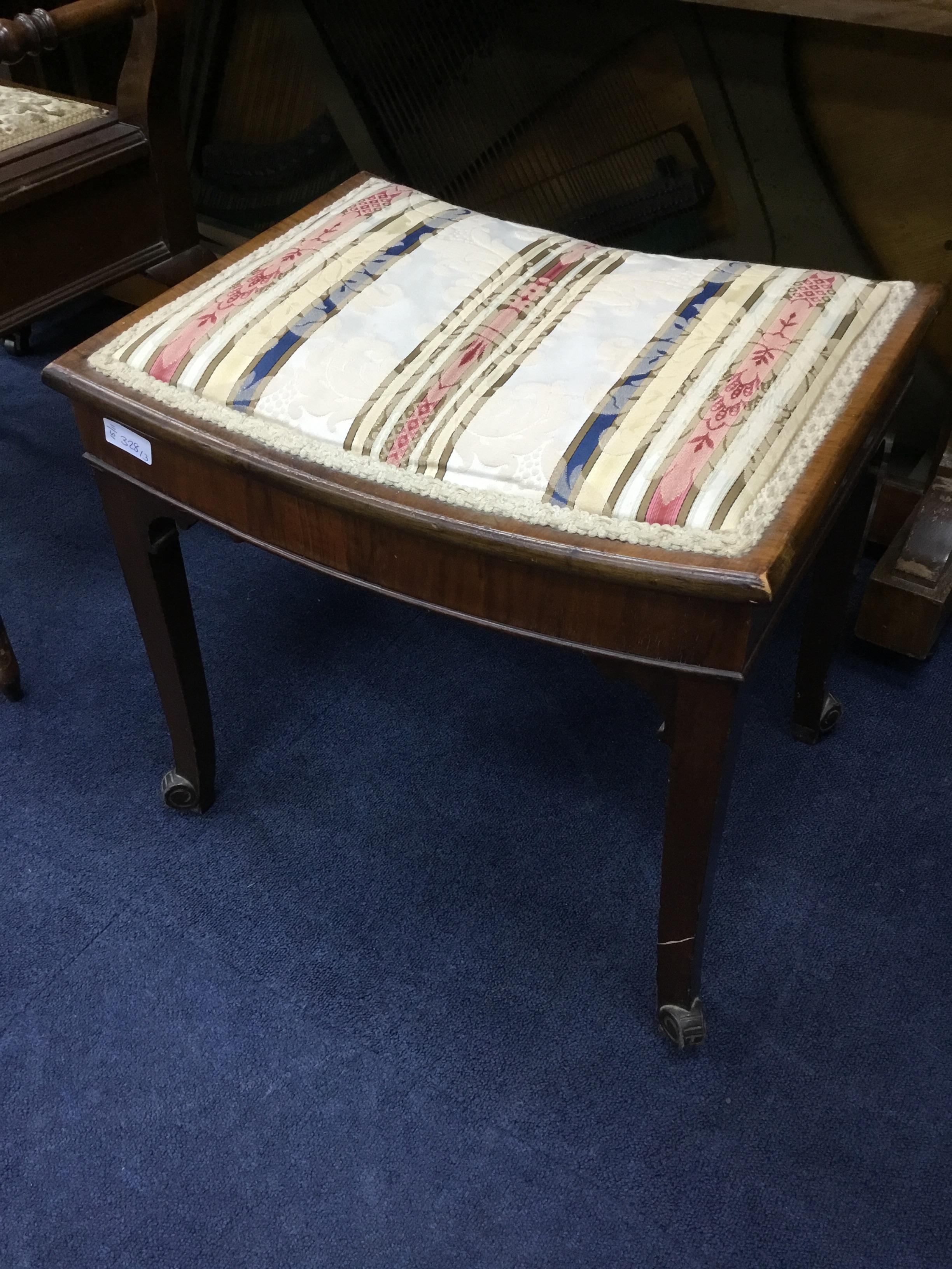 AN UPRIGHT PIANO A PIANO STOOL AND A DRESSING STOOL - Image 2 of 2