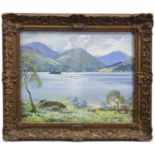 LOCH SCENE, AN OIL BY ROBERT HOUSTON