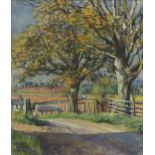 SPRING, SYCAMORE TREES AT CARSE OF GOWRIE, A WATERCOLOUR BY MCINTOSH PATRICK