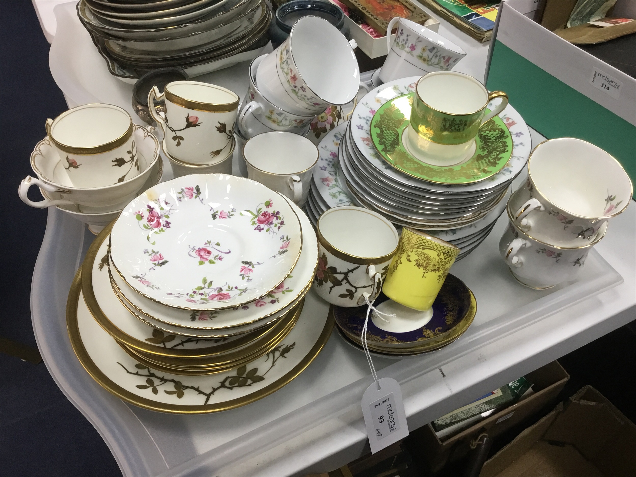 A LATE VICTORIAN FLORAL PAINTED AND GILT PART TEA SERVICE AND OTHER CHINA - Image 2 of 2