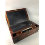 AN EARLY 19TH CENTURY MAHOGANY WRITING SLOPE