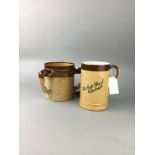 A DOULTON LAMBETH THREE HANDLED CUP AND ANOTHER