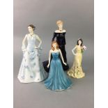 A ROYAL DOULTON FIGURE OF SPRING DREAMS AND FOUR OTHER ROYAL DOULTON FIGURES