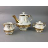 A GIBSONS THREE PIECE TEA SERVICE AND OTHER CERAMICS