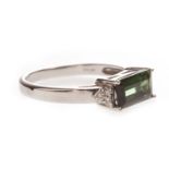 A SANTA ROSA TOURMALINE AND DIAMOND RING