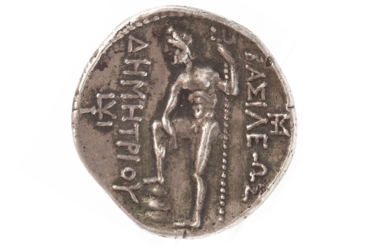 A MACEDONIAN KINGDOM SILVER TETRADRACHM COIN