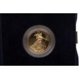 AN AMERICAN EAGLE 1/4 OUNCE GOLD COIN