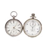 A POCKET WATCH AND A STOP WATCH