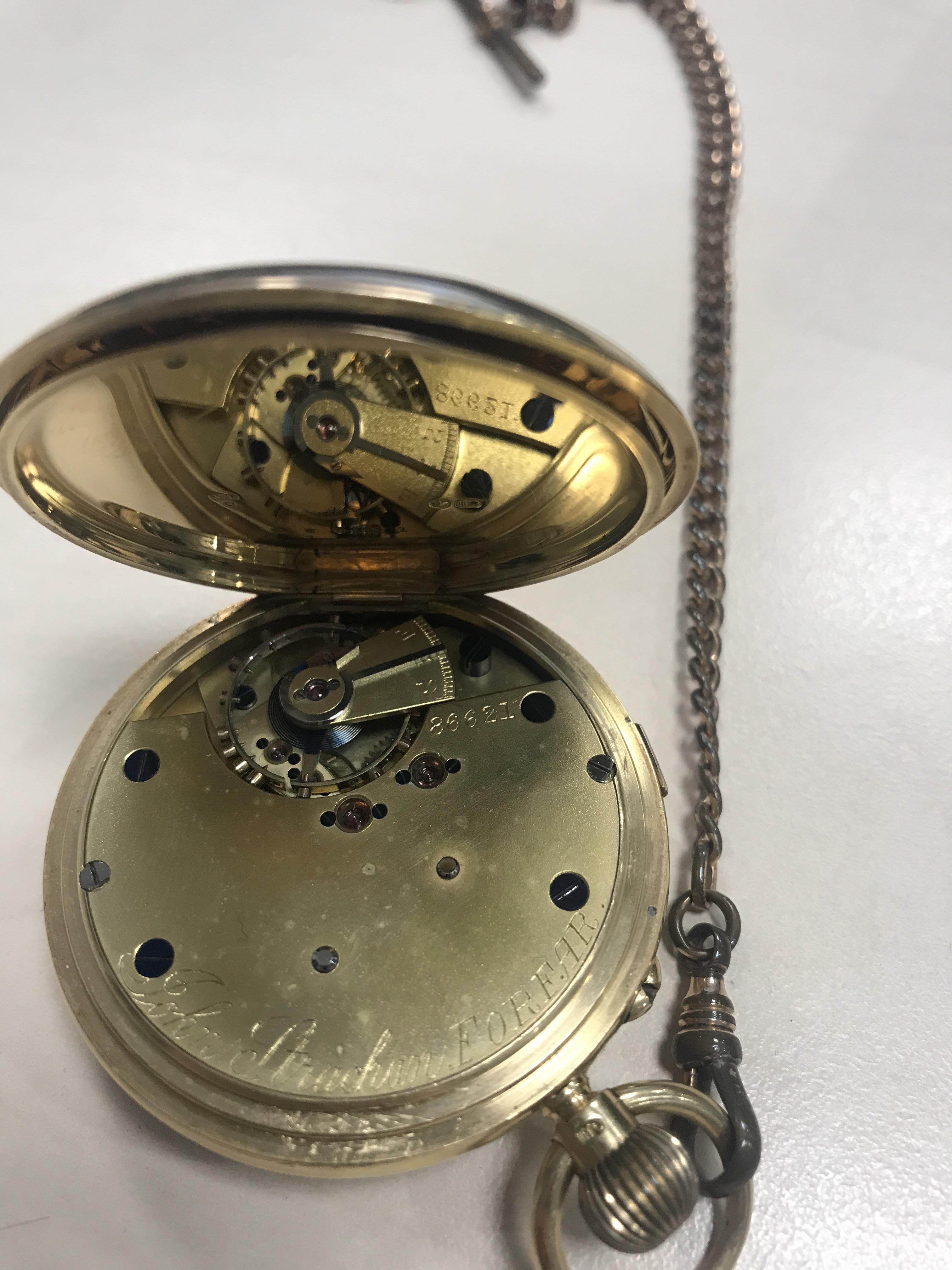 AN EDWARDIAN GOLD POCKET WATCH - Image 4 of 4