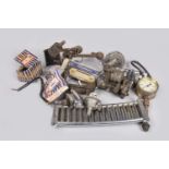 CAR ACCESSORIES INCLUDING A CARBURETTOR, LIGHTS, PRESSURE GAUGE ETC