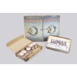 TWO BOXES OF LUMAX VEHICLE BULBS AND A SUNBEAM TALBOT PRESS RELEASE AND EPHEMERA