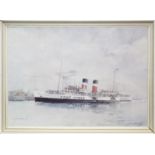 THE WAVERLEY PASSING BROWN'S SHIPYARD, A PRINT BY IAN ORCHARDSON