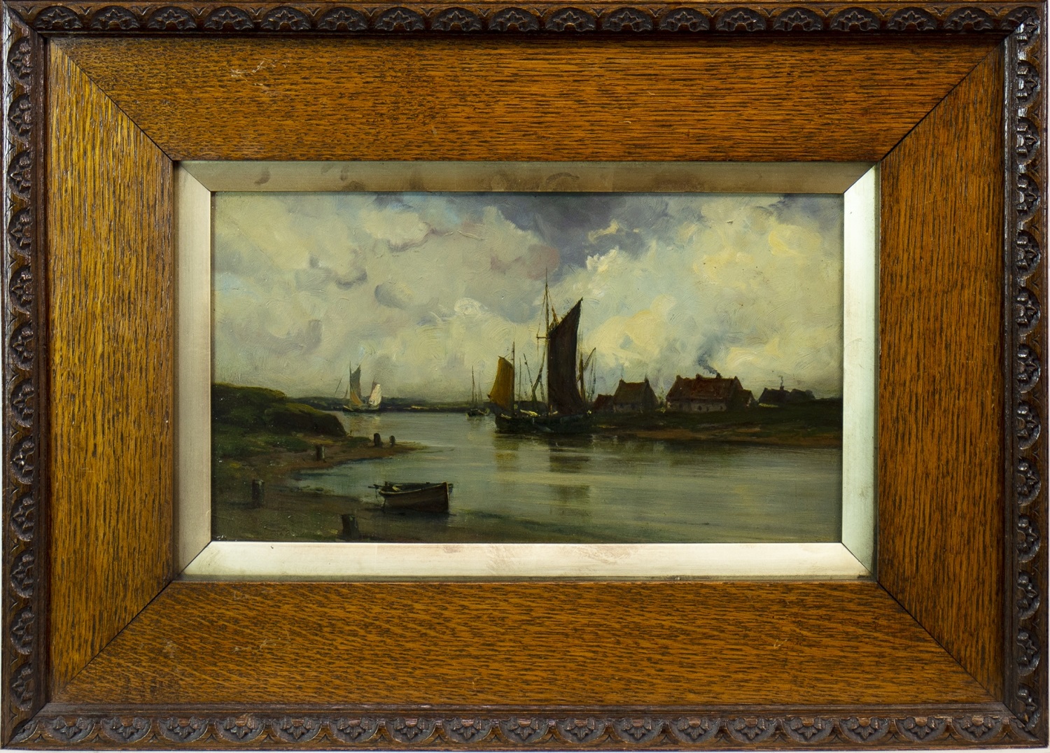 CANAL SCENE, AN OIL BY VAN HELST - Image 2 of 2