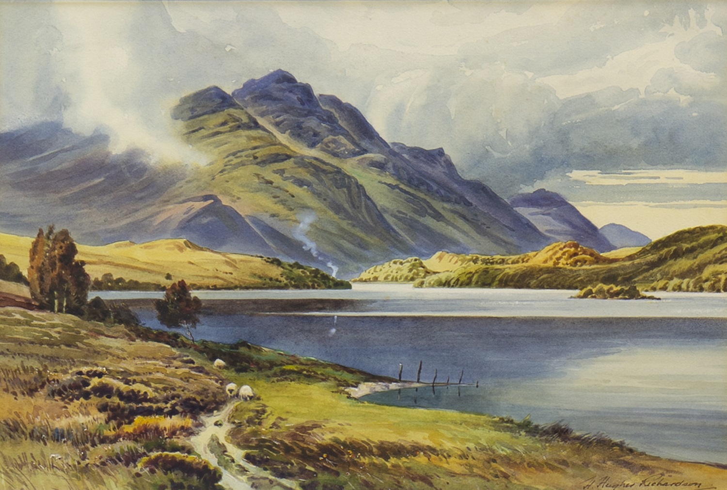 BEN VENUE, TROSSACHS, A WATERCOLOUR BY HENRY HUGHES RICHARDSON