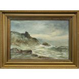 COASTAL SCENE, AN OIL