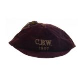 A LATE 19TH CENTURY FOOTBALL CAP