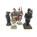 A LOT OF FOUR FIGURES OF PIPERS