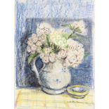 STILL LIFE WITH FLOWERS IN A JUG, A PASTEL BY HELEN PAXTON BROWN