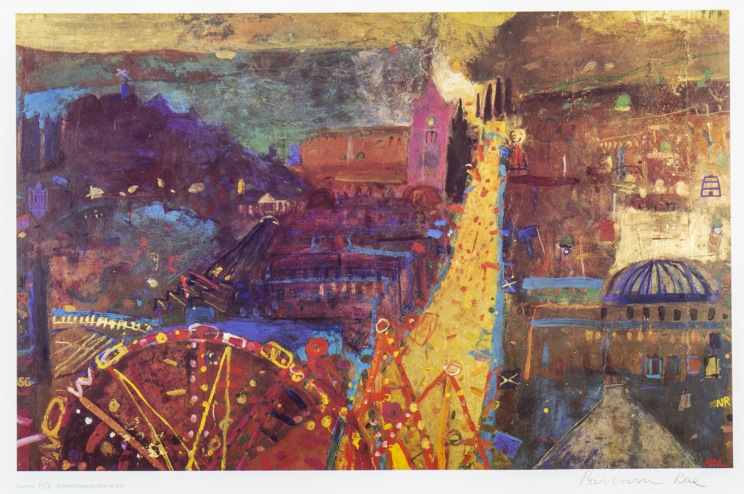 CARNIVAL EDINBURGH, A LIMITED EDITION PRINT AFTER BARBARA RAE