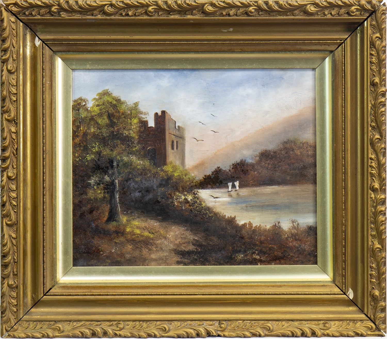 CASTLE BY A LOCH, AN OIL