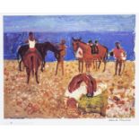 RIDERS ON THE BEACH, A PRINT AFTER ALBERTO MORROCCO