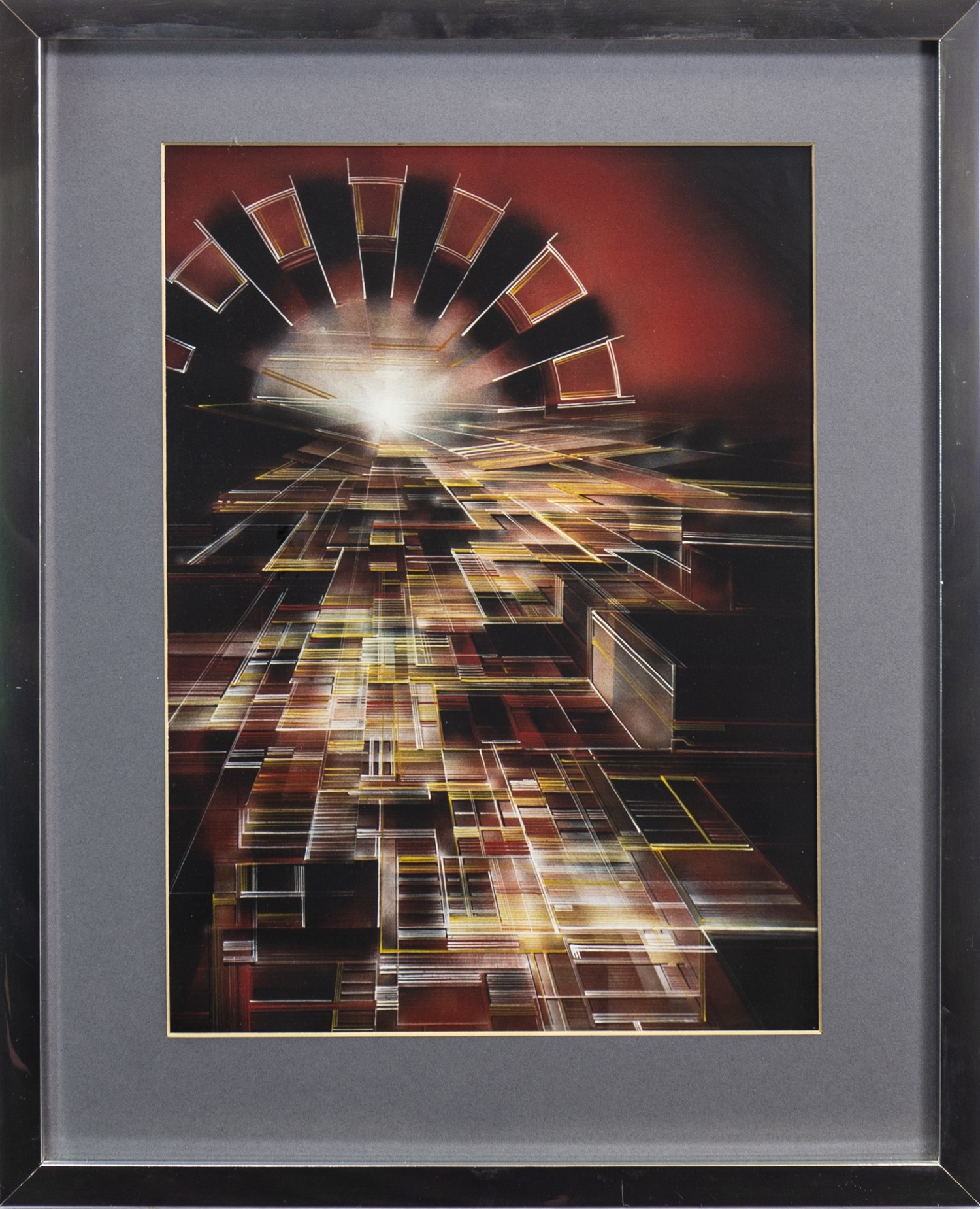 MAGNETRON RISING OVER THE ELECTRIC CITY, A COLOUR PRINT BY KEN PALMER - Image 2 of 2