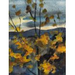 AUTUMN SUNSET, A WATERCOLOUR BY AILSA TANNER