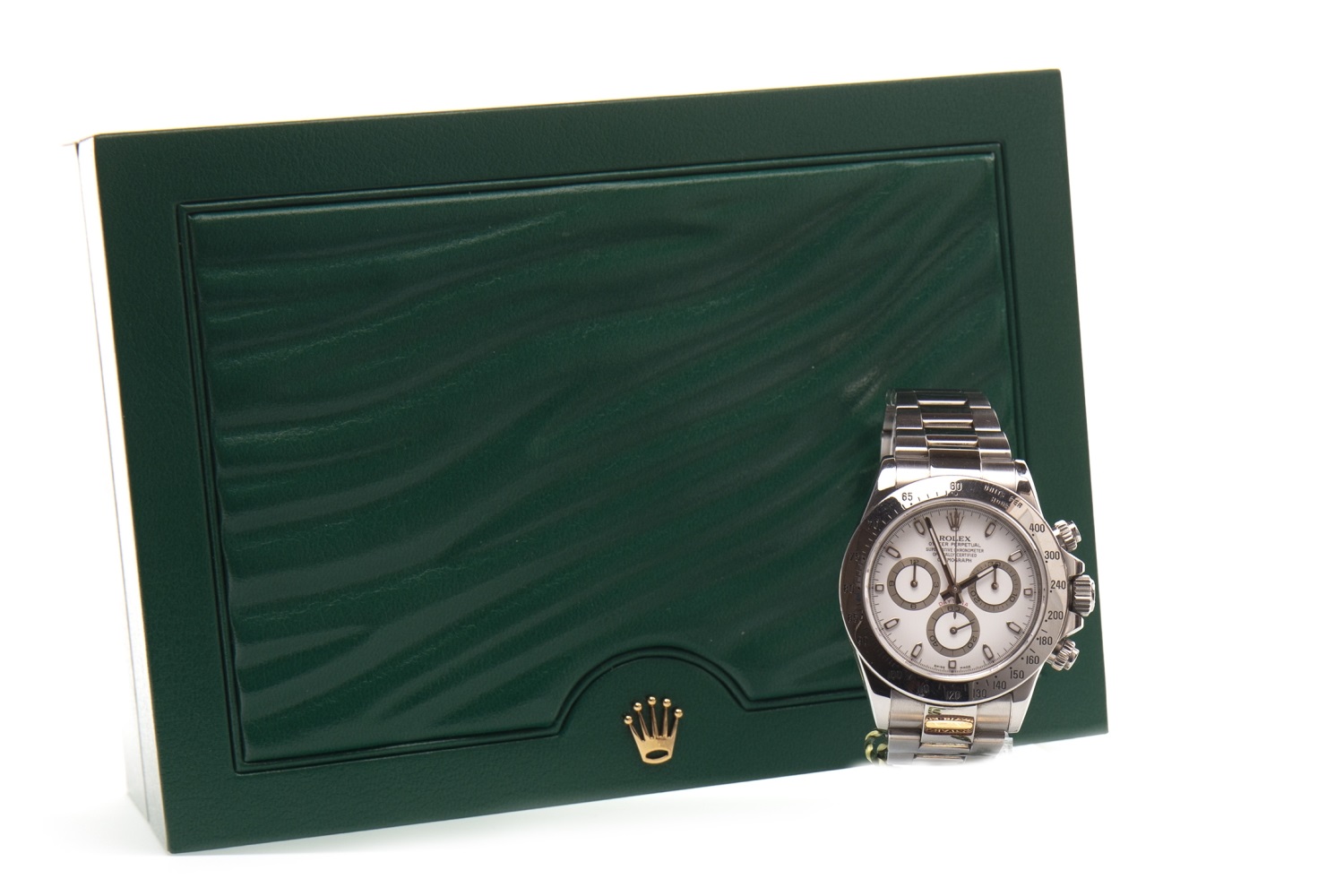 A GENTLEMAN'S ROLEX DAYTONA STEEL WATCH