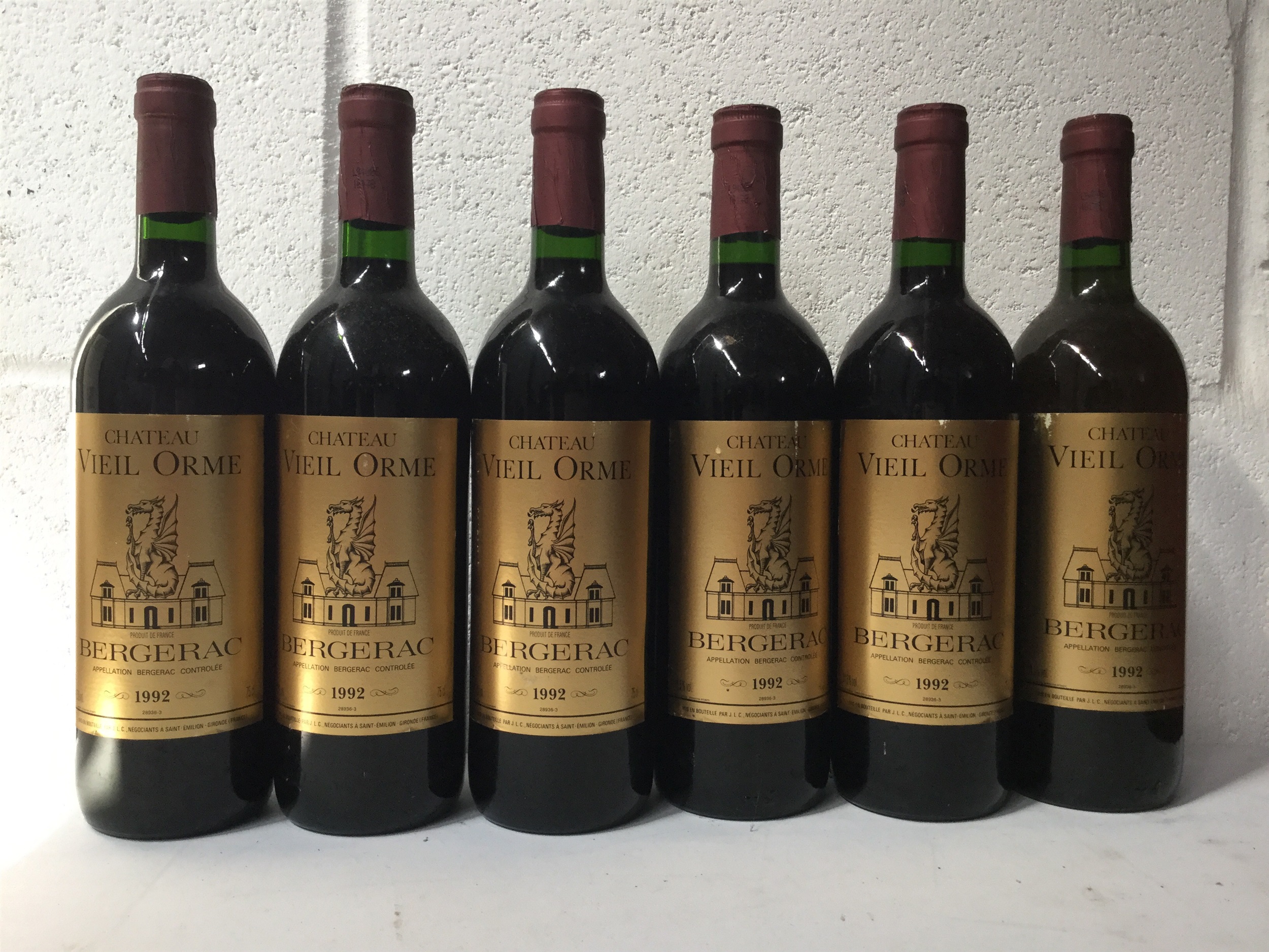 SIX BOTTLES OF CHATEAU VIEIL ORME 1992