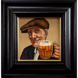 THE LAGER DRINKER, AN OIL BY GRAHAM MCKEAN