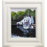 CRINAN REFLECTIONS, AN OIL BY FRANK COLCLOUGH
