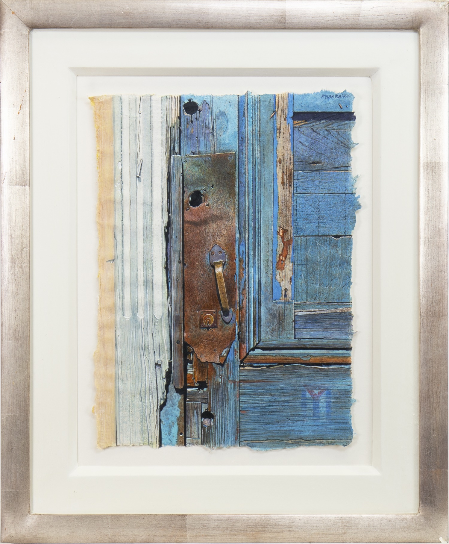 IN WITH THE WOODWORK, A WATERCOLOUR BY ANGUS MCEWAN