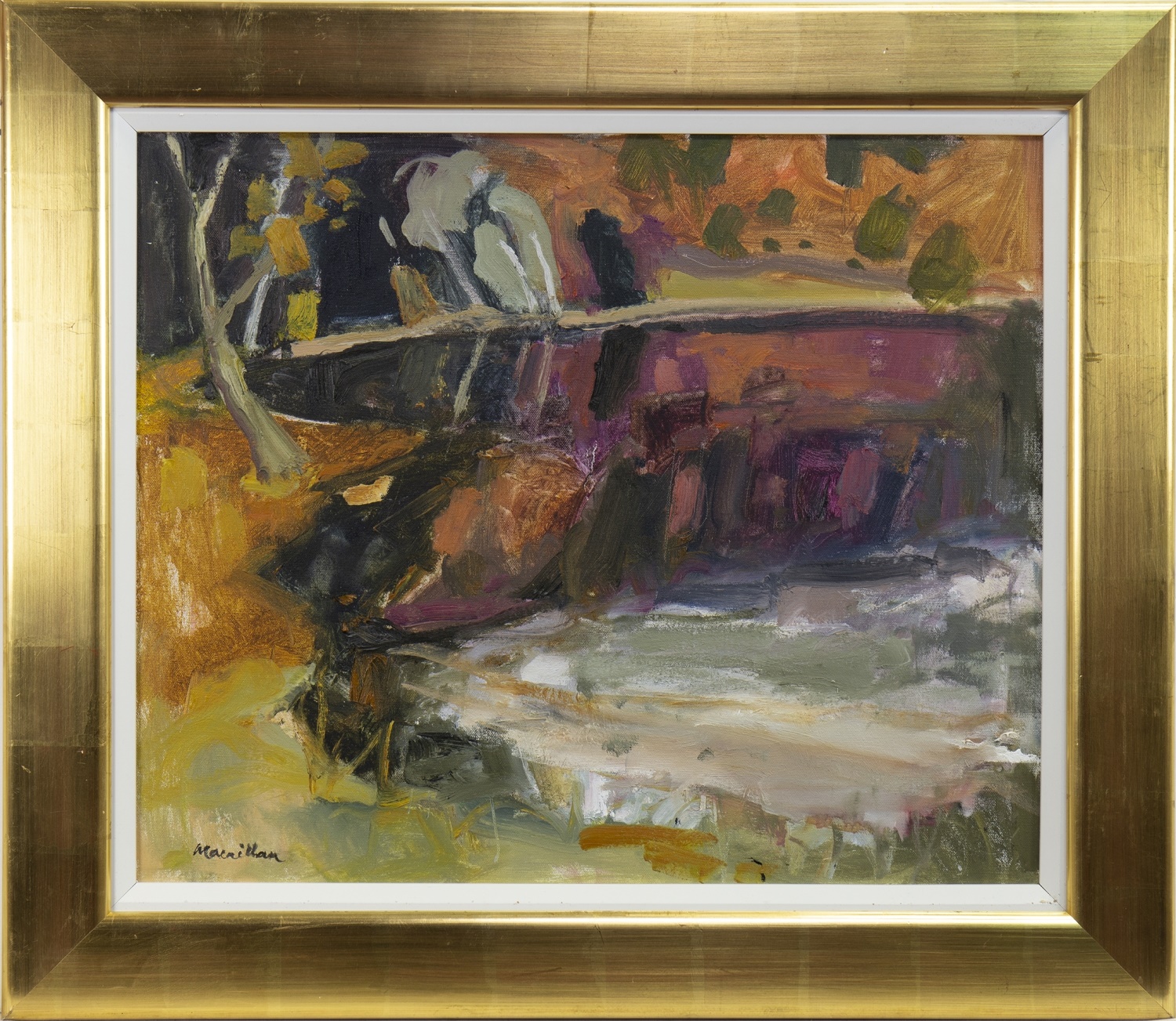 AUTUMN LOCH, AN OIL BY SHEILA MACMILLAN