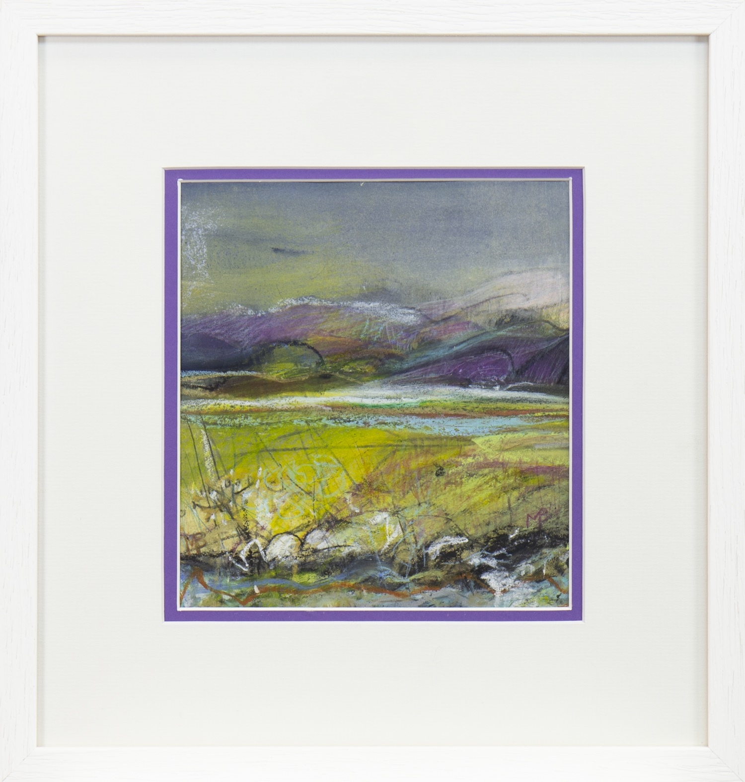 SUNLIT FIELDS, A MIXED MEDIA BY MAY BYRNE