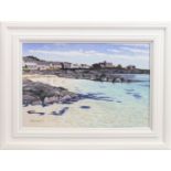 IONA AND THE ABBEY, AN OIL BY FRANK COLCLOUGH