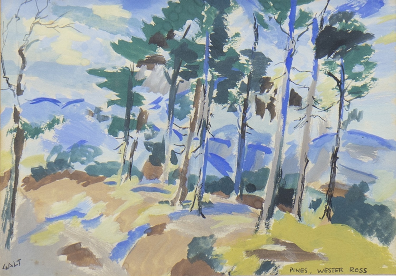 PINES, WESTER ROSS, A WATERCOLOUR BY ALEXANDER MILLIGAN GALT - Image 2 of 2