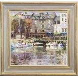 HONFLEUR, FRANCE, AN OIL BY PETER GRAHAM