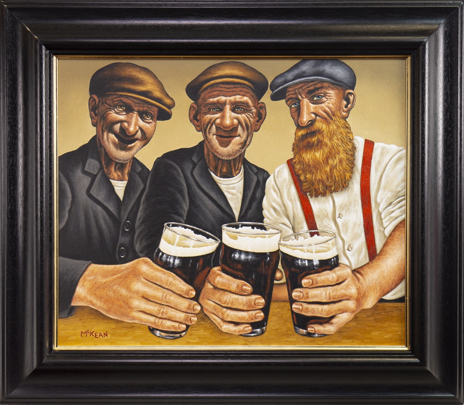 THE BOYS ARE BACK IN TOWN, AN OIL BY GRAHAM MCKEAN