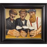 THE BOYS ARE BACK IN TOWN, AN OIL BY GRAHAM MCKEAN