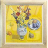 YELLOW STILL LIFE, AN OIL BY CATRIONA CAMPBELL