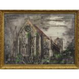 DORCHESTER ABBEY, AN OFFSET LITHOGRAPH BY JOHN PIPER