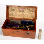 A VICTORIAN MAHOGANY PATENT MAGNETO ELECTRIC MACHINE FOR NERVOUS DISEASES, WITH PICTORIAL DIRECTIONS