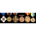 THREE GERMAN, THIRD REICH, MEDALS AND THREE OTHERS