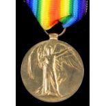 WORLD WAR ONE, VICTORY MEDAL 17172 PTE E R PARSONS S WALES BORD