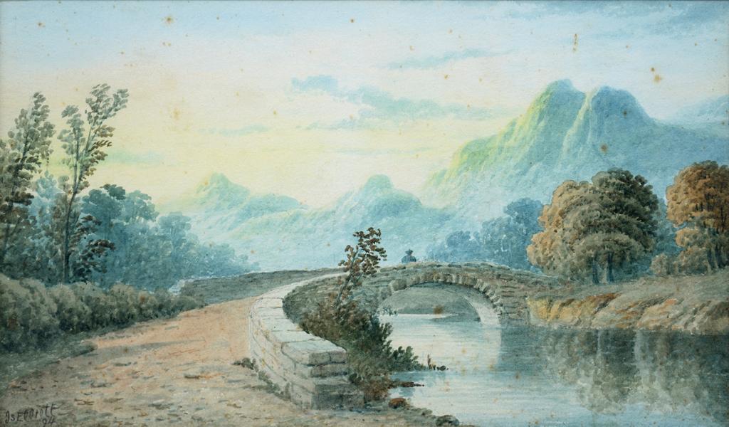 J. S. ELLIOTT, LANDSCAPES, A PAIR, SIGNED AND DATED 94, WATERCOLOUR, 32 X 19CM, T. DUNFORD, - Bild 2 aus 4