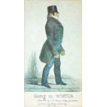 GOING TO WHITES, ORIGINALLY PUBLISHED BY F. W. FORES, HALF TONE LITHOGRAPH, 17 X 32CM AND ANOTHER