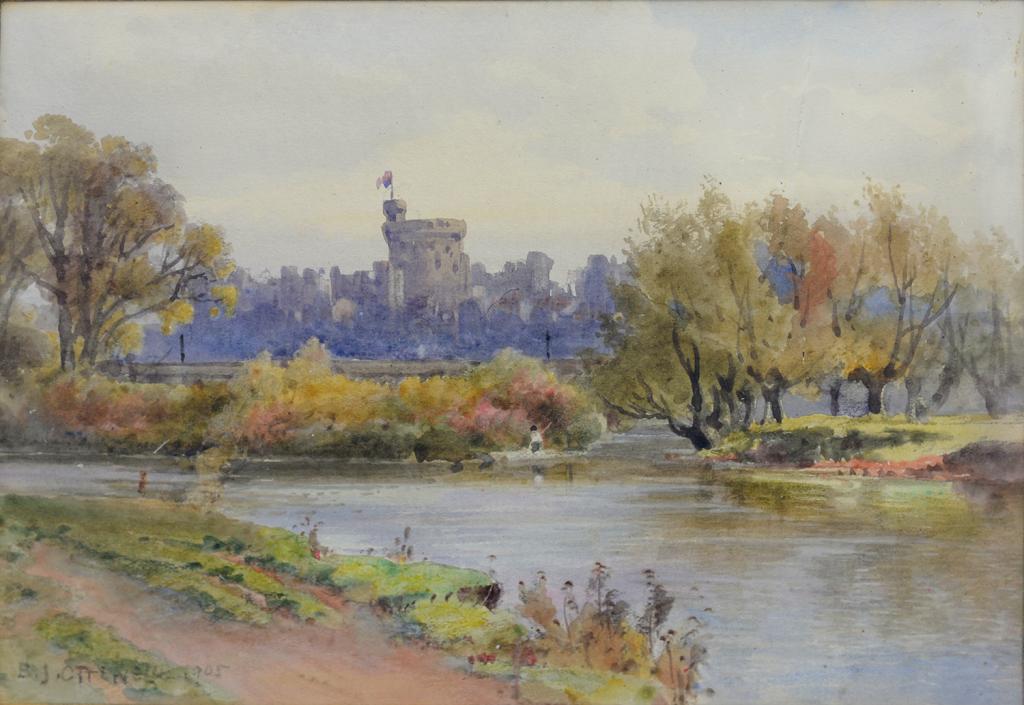 BENJAMIN JOHN OTTERWELL, WINDSOR CASTLE, SIGNED AND DATED 1905, WATERCOLOUR, 16.5 X 23.5CM AND JAMES